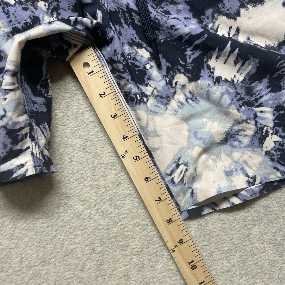 BYLT Premium Basics Men's Coastal Board Shorts Blue Tie Dye Swim Trunks Size XL